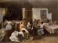 Habiller la morte Fille habiller la mariée Réaliste réalisme peintre Gustave Courbet
